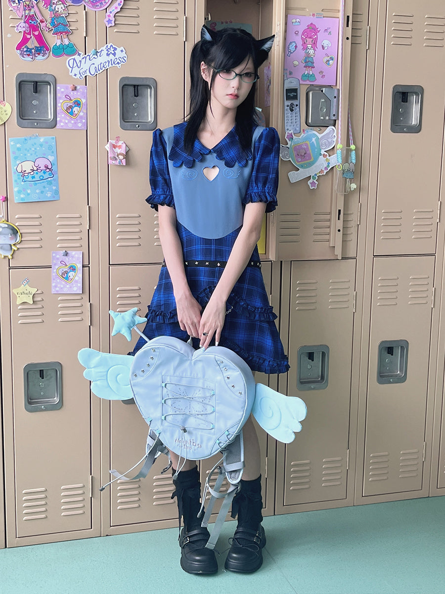 Blue Plaid Cake Dress