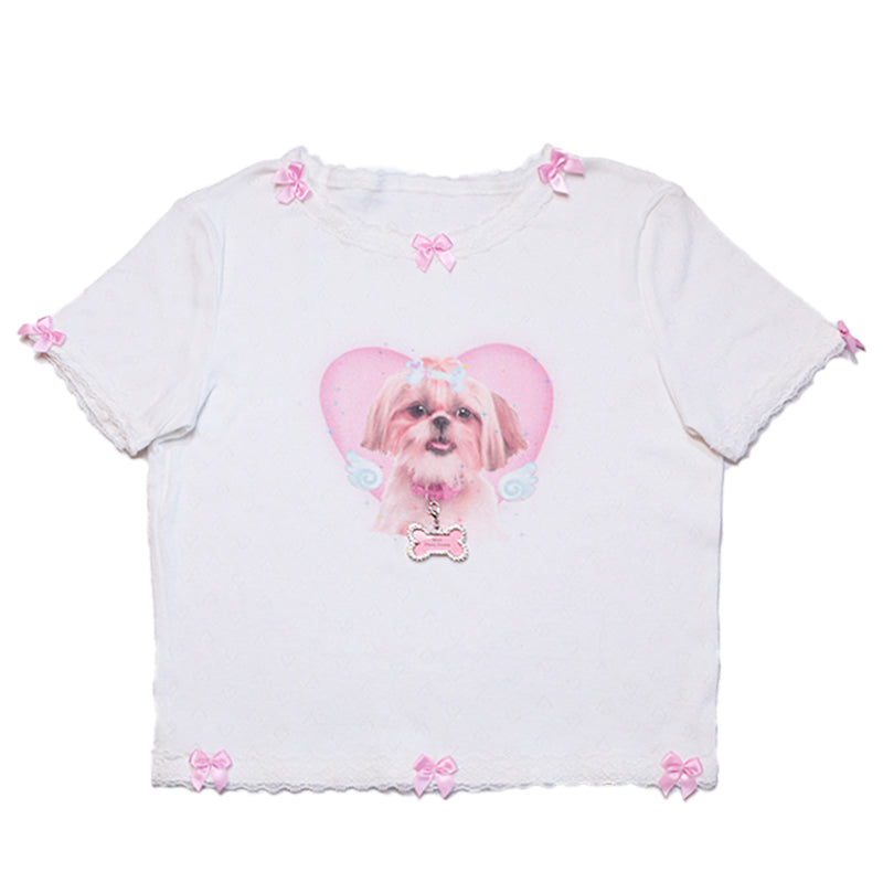 Dog Bone Charm Short Sleeve T-Shirt