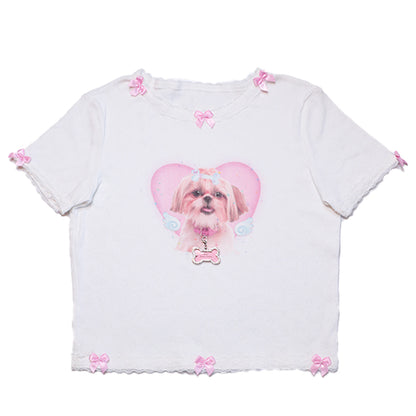 Dog Bone Charm Short Sleeve T-Shirt