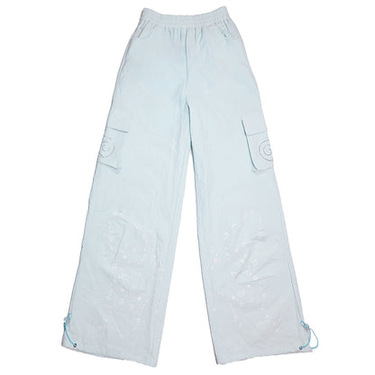 Butterfly Drilling Straight Leg Wide Leg Work Trousers