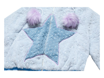 Star Plush Hooded Jacket