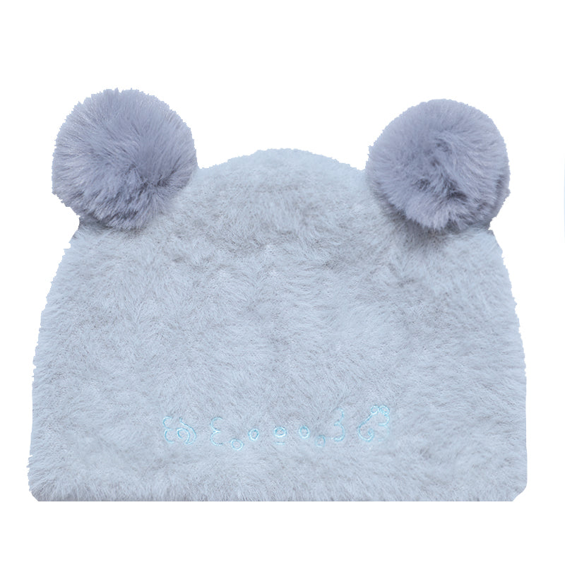 Bear Ears Kaomoji Knit Cold Hat