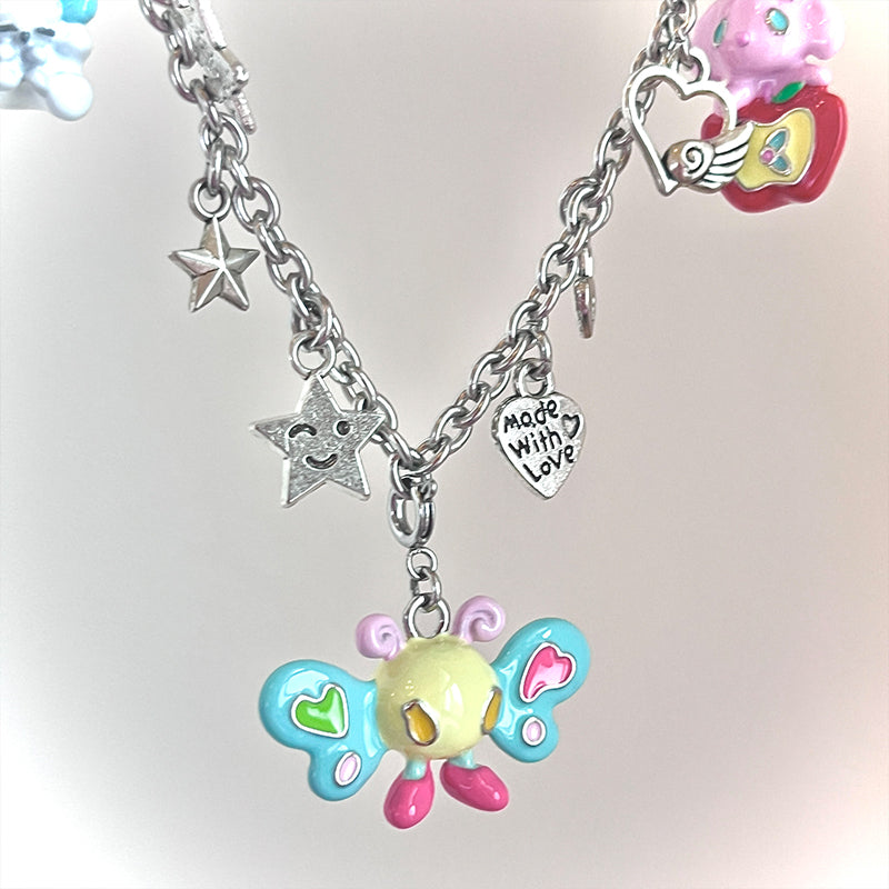 sunonebird co-branded Colourful Cute Cartoon Earrings Necklace