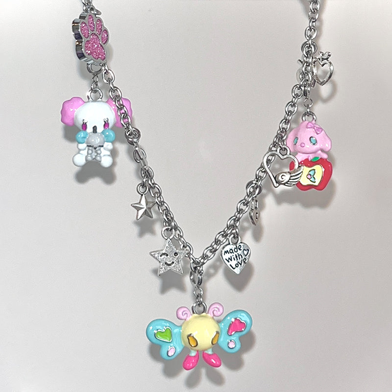 sunonebird co-branded Colourful Cute Cartoon Earrings Necklace