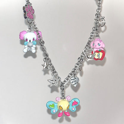 sunonebird co-branded Colourful Cute Cartoon Earrings Necklace