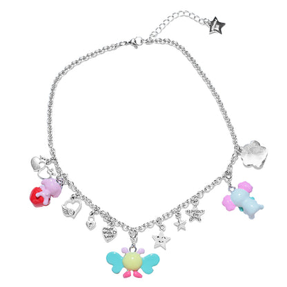 sunonebird co-branded Colourful Cute Cartoon Earrings Necklace