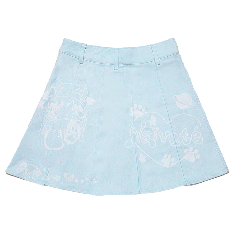 oliwabiu co-branded Japanese jk Pleated Short Skirt