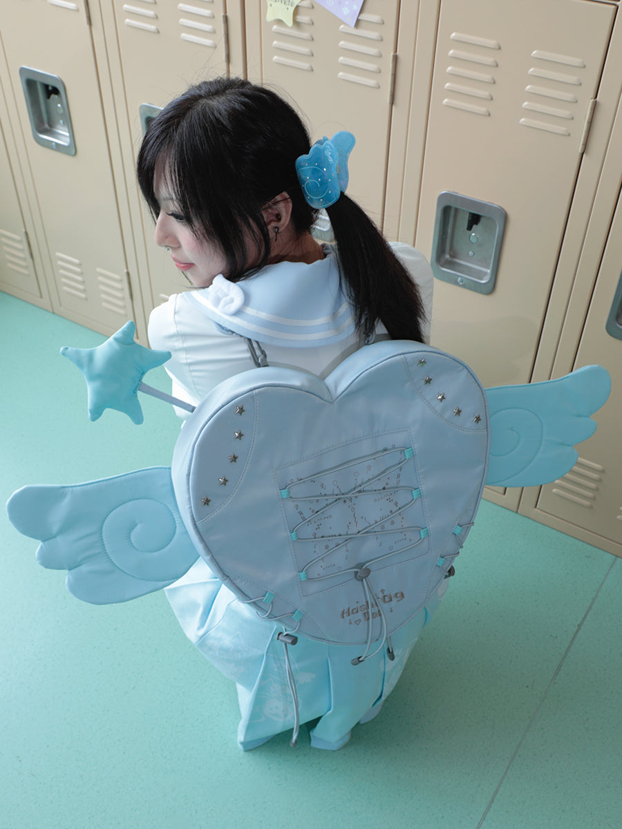 Dreamcore love angel wings detachable diagonal shoulder duffel bag