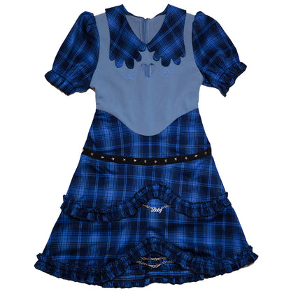 Blue Plaid Cake Dress